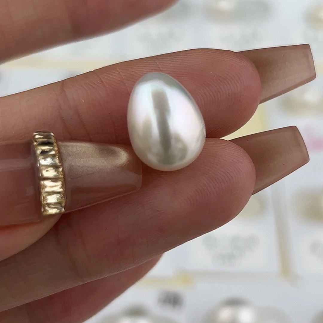 定制海水珍珠未镶嵌裸珠10-11 宝石光 长水滴