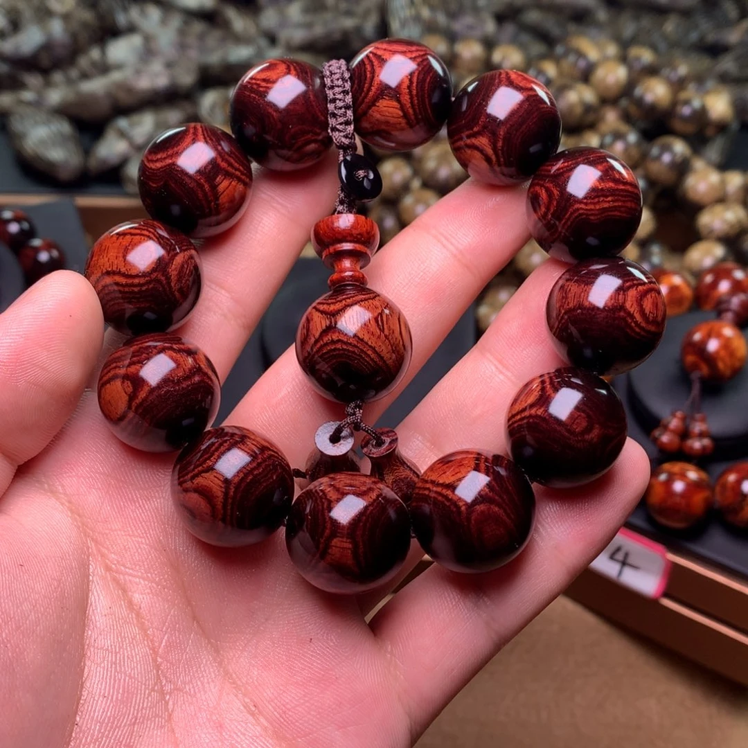 晴***锦黄花梨/降香黄檀黄花梨紫油梨手串