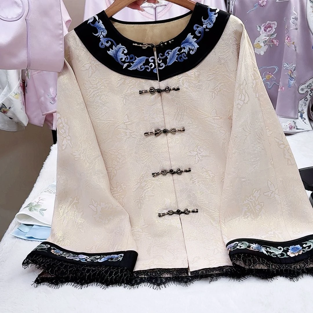 织绣真丝苏绣 外套