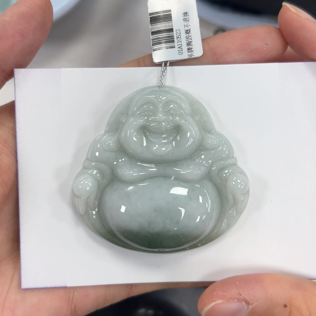 翡翠未镶嵌颈饰佛公