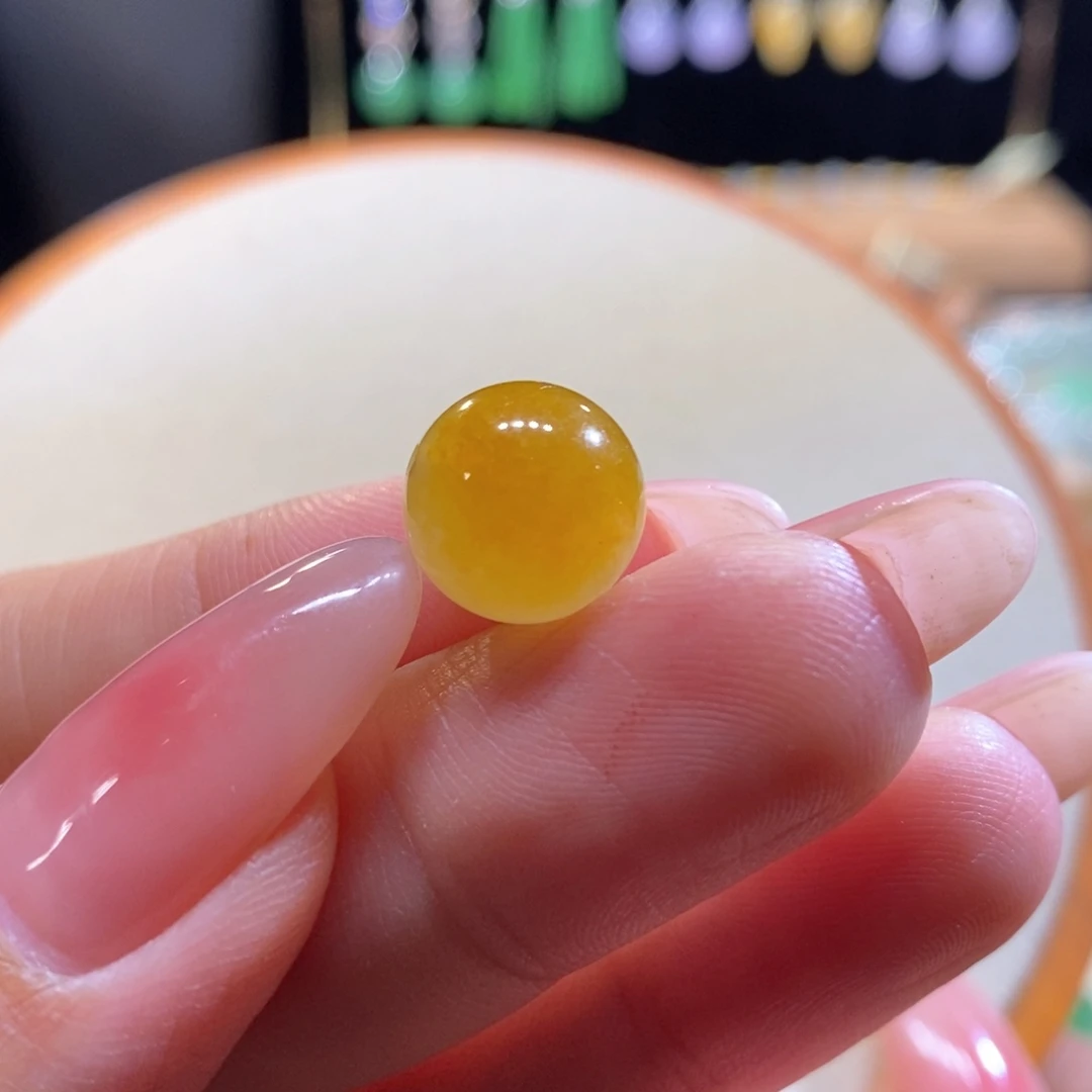 翡翠未镶嵌吊坠(不含链)翡翠冰黄翡珠卡11.4m