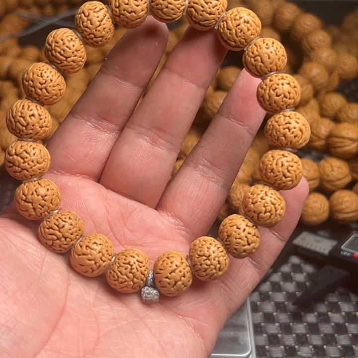 桃核手串最****人野生脑纹