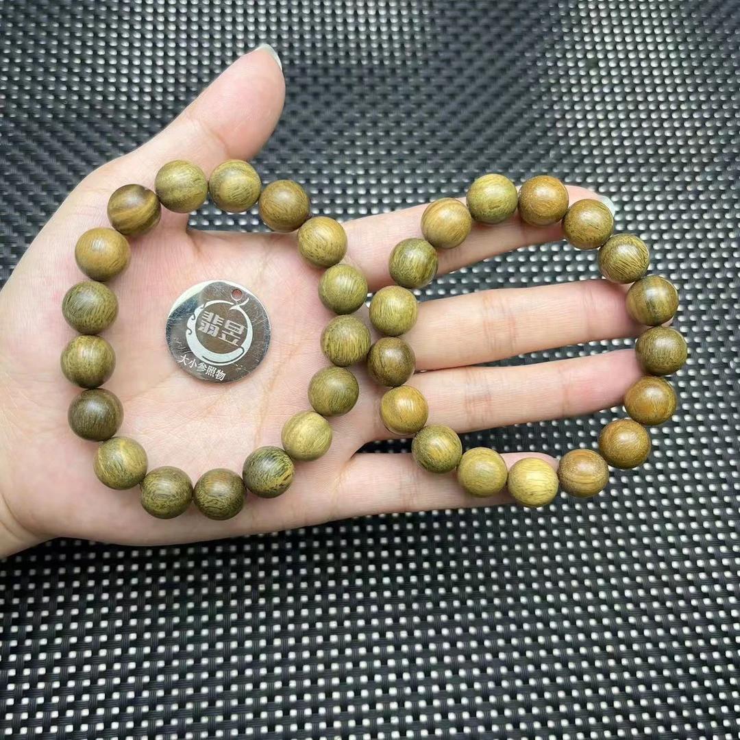 翡昱-N22-15944-绿檀手串/约11+/约17颗/多样性发其一