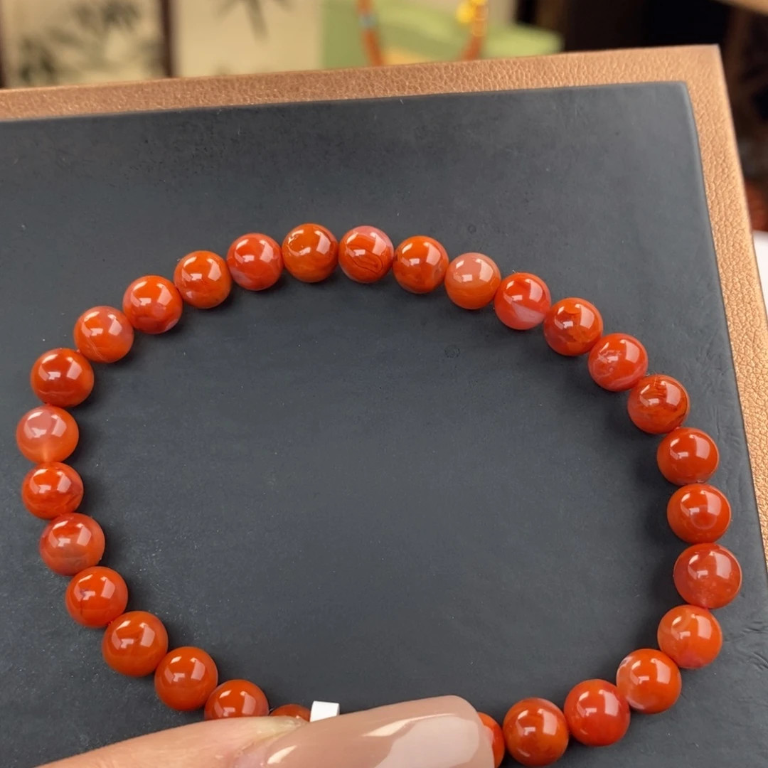 南红玛瑙未镶嵌手链