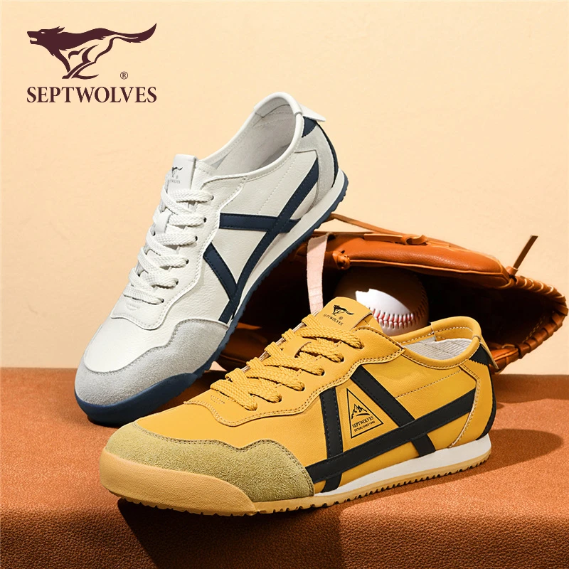 七匹狼男鞋新款阿甘鞋2025春季爆款透气德训鞋时尚百搭潮流小白鞋