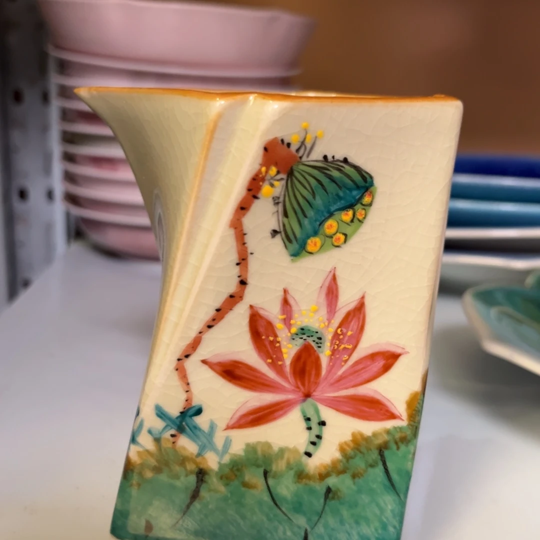 柴烧纯手工手绘陶瓷