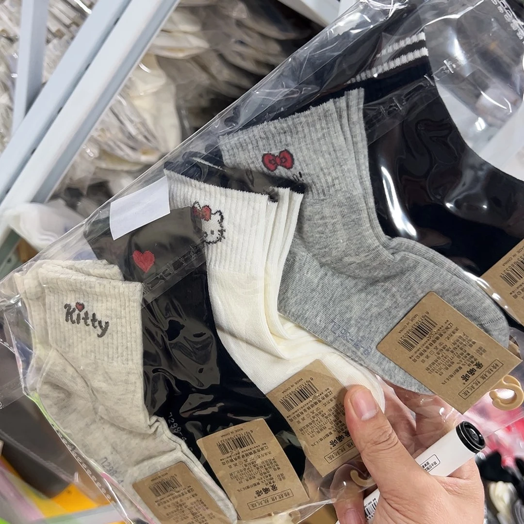 7-9岁7298kitty猫袜子10双，30-33码脚