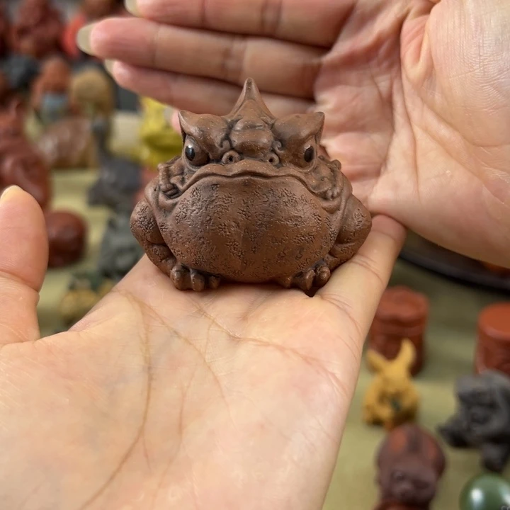 紫砂茶宠水*滔紫砂金蟾