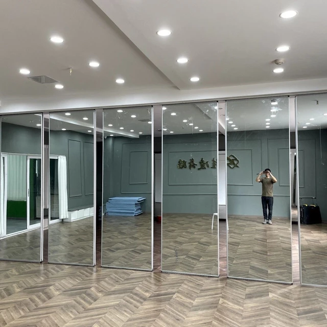 酒店移动隔断宴会厅会议室活动隔断墙饭店包厢推拉折叠屏风隔音
