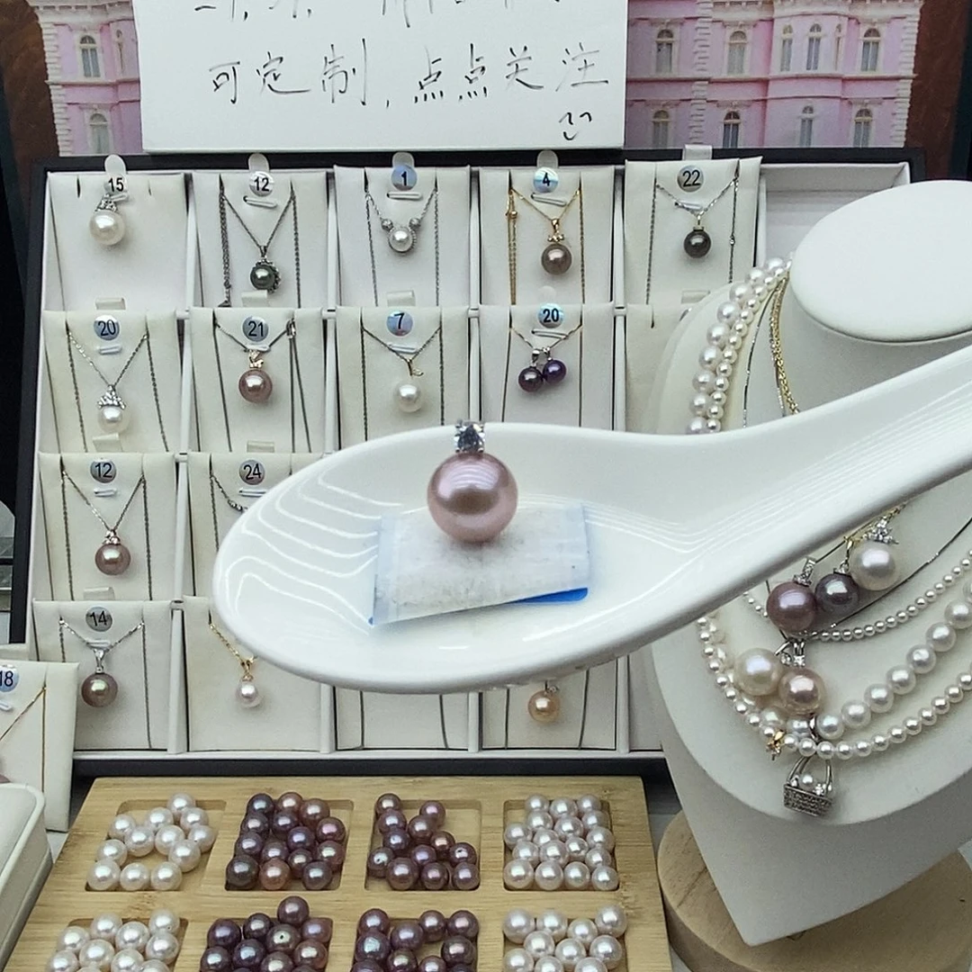 淡水珍珠银S925镶嵌珍珠
