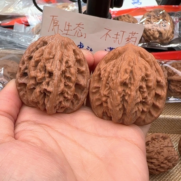 茗***方把件文玩核桃汉高山虎头42