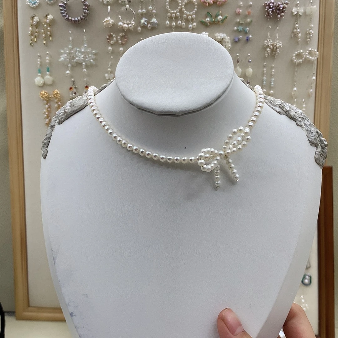 银S925镶嵌淡水珍珠耳饰