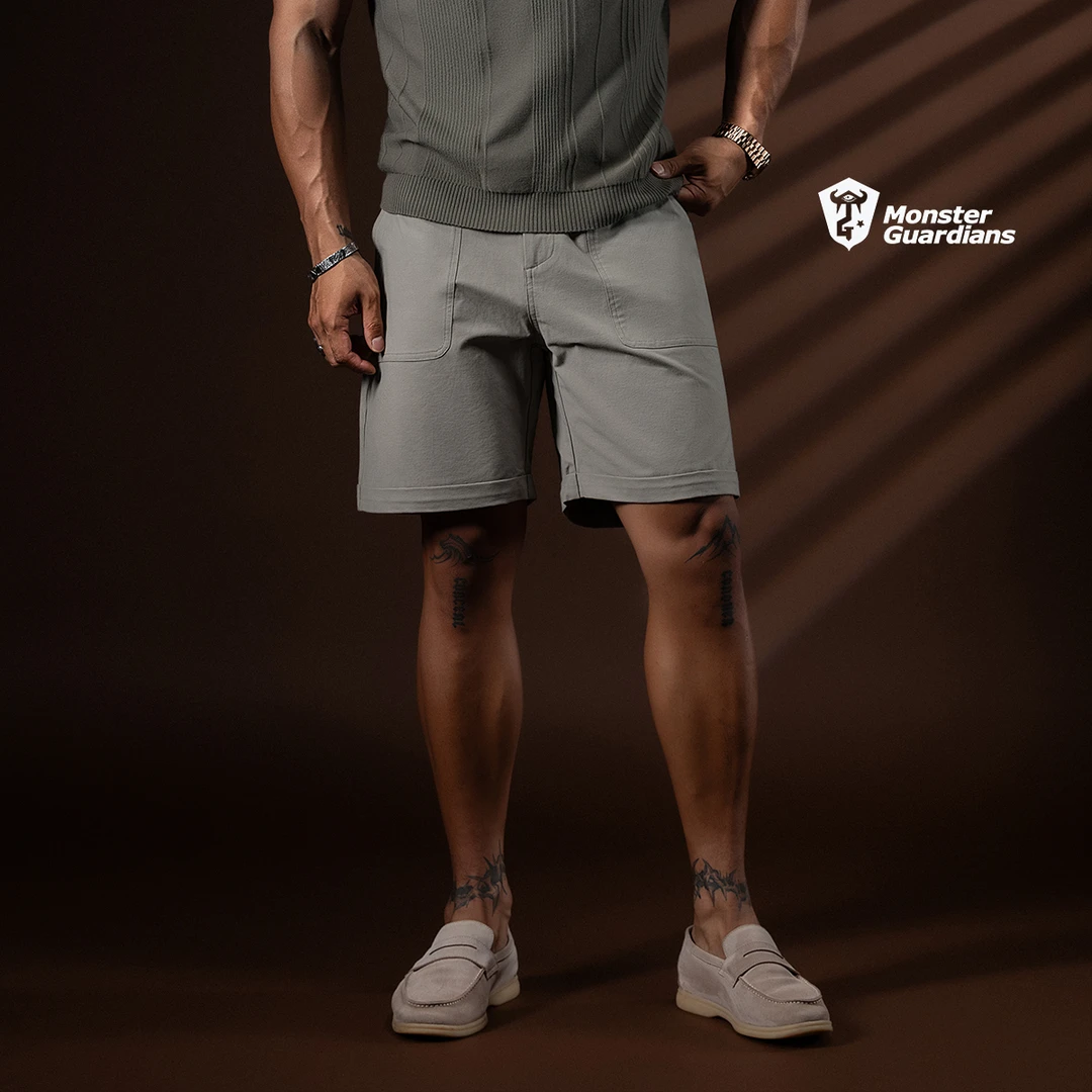 Monster Guardians N 系列男子春夏度假运动休闲工装裤五分短裤潮