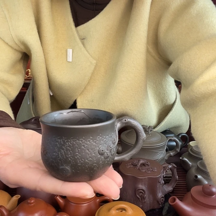 爱***赢紫砂茶杯主人杯容量约100