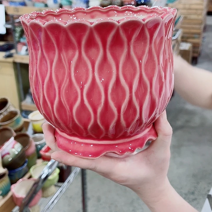 有孔，凑10元包邮陶瓷花盆发货！