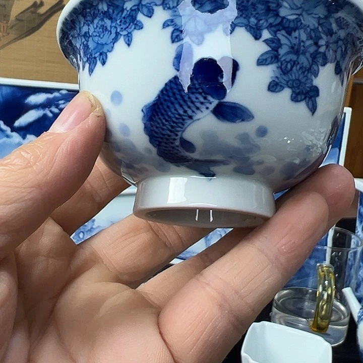 木***砖纯手工青花年年有余