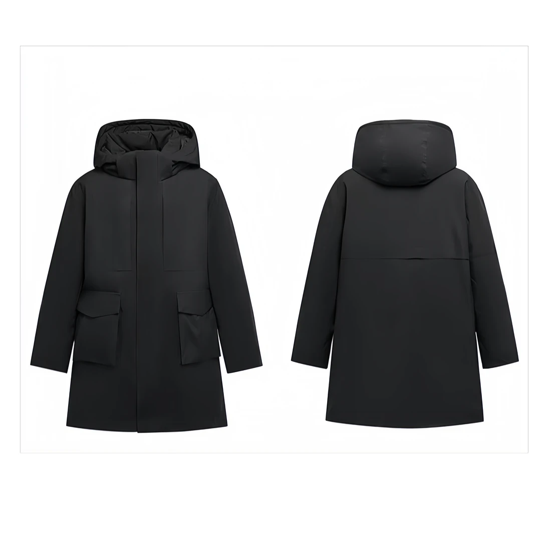 冬季户外加厚男士羽绒服时尚休闲潮流中长款4409