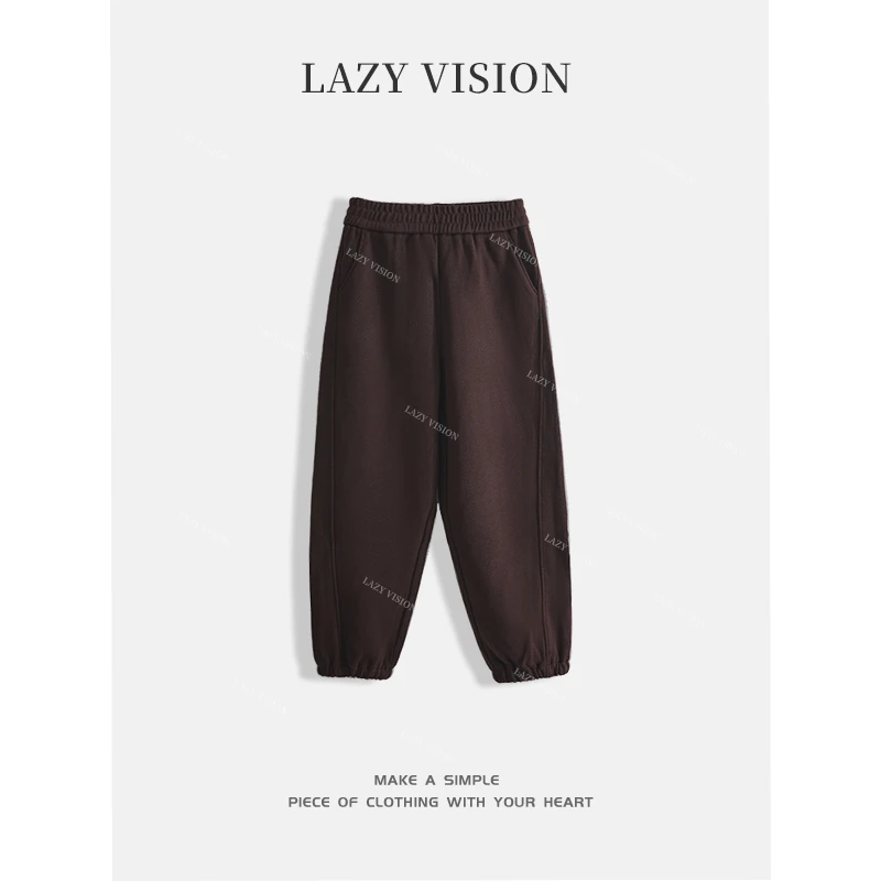 LAZYVISION-加绒收口卫裤休闲裤ZMD-23149