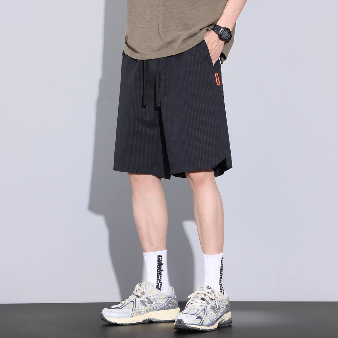 Kuvine短裤男士夏季薄款宽松外穿运动冰丝速干五分裤潮流休闲中裤