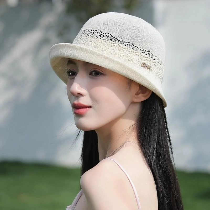 和纸帽子女薄款夏季防晒帽女防紫外线遮阳帽百搭出游太阳帽女K