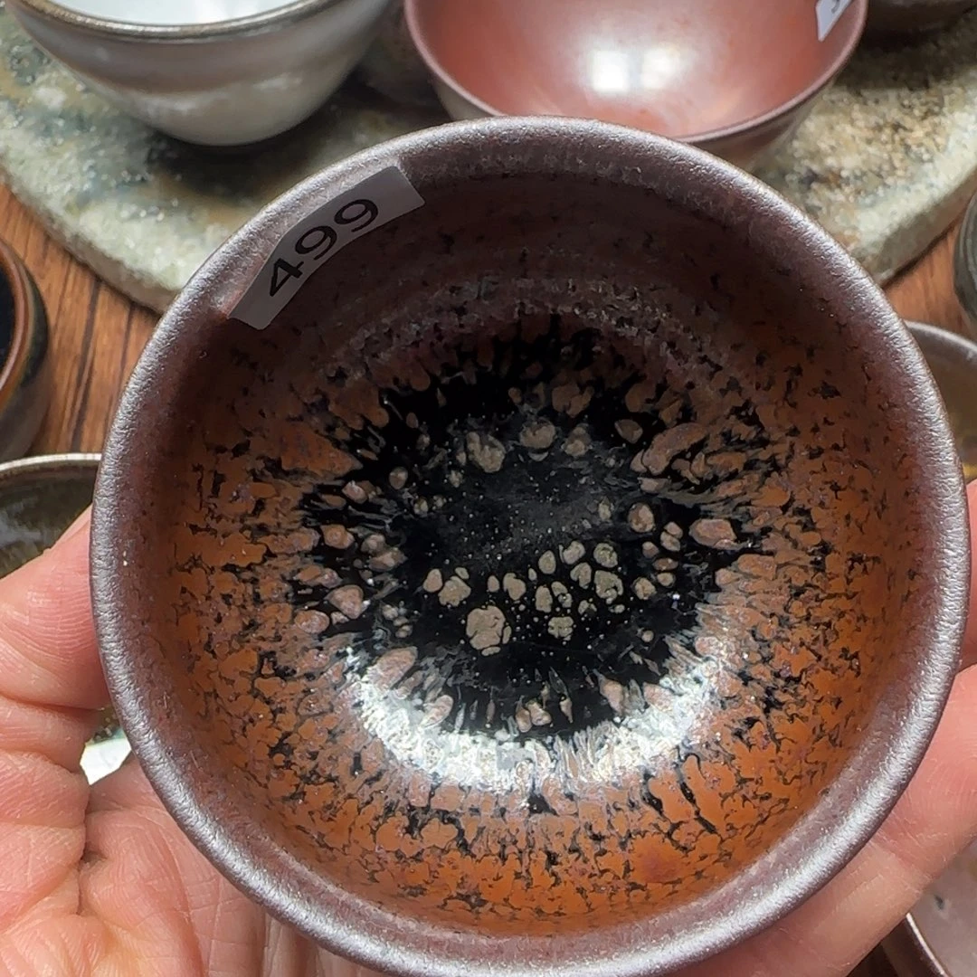 柴烧建盏茶盏茶杯499