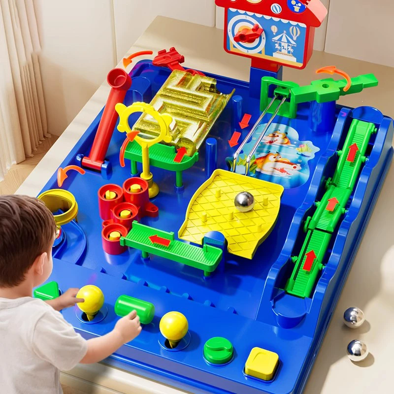 儿童闯关走滚珠桌面游戏益智8一12岁男孩思维训练6丛林大冒险玩具