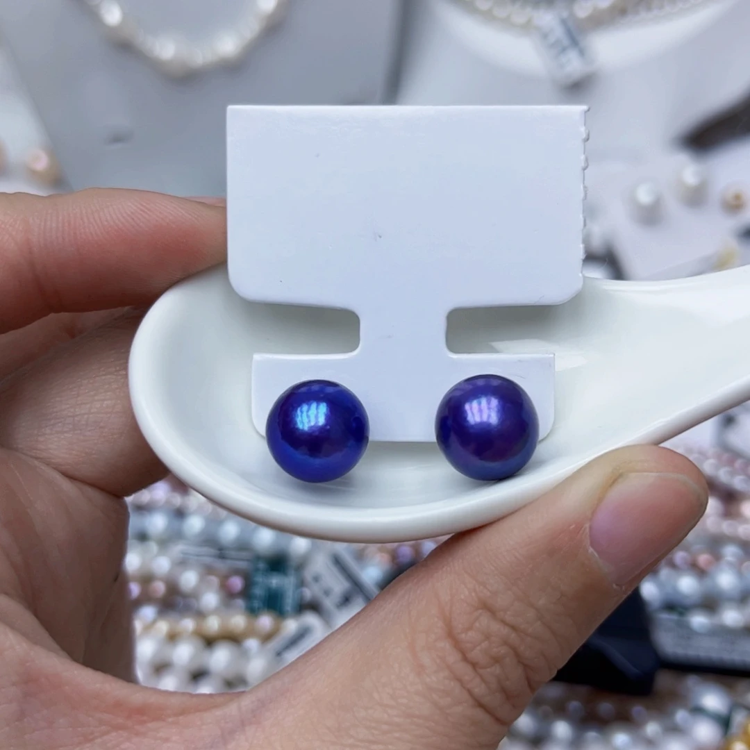 淡水珍珠耳饰银S925镶嵌