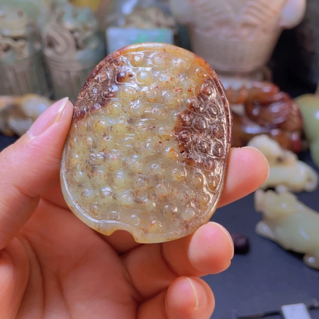 白玉菩提吊坠摆件