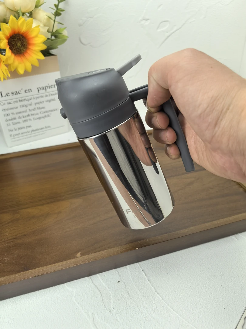 18/10不锈钢雾化喷油瓶防漏喷油壶厨房两用油罐喷倒食品级喷雾