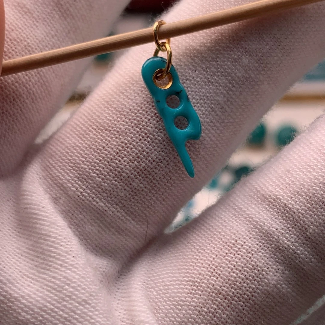 绿松石18K金镶嵌配饰