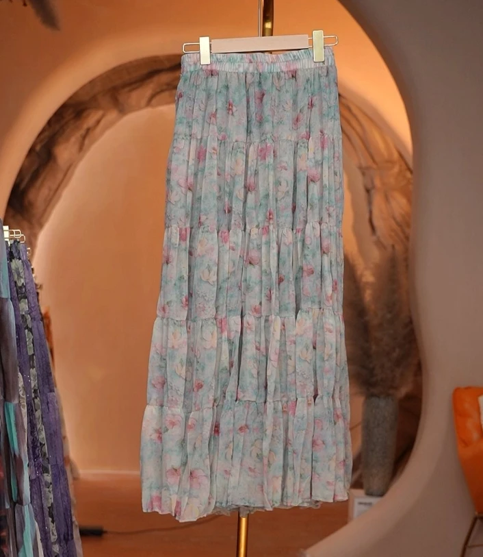 Q3609 夏季新款2025气质显瘦小众A字半身裙