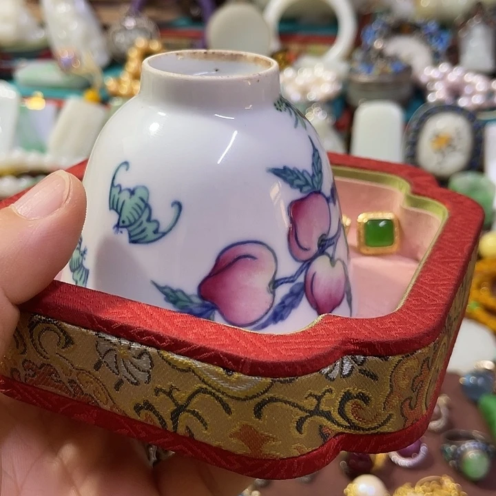 慧***青花手绘小主人杯子