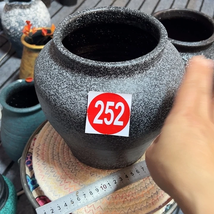 黑灰坛子高20口14默认打孔