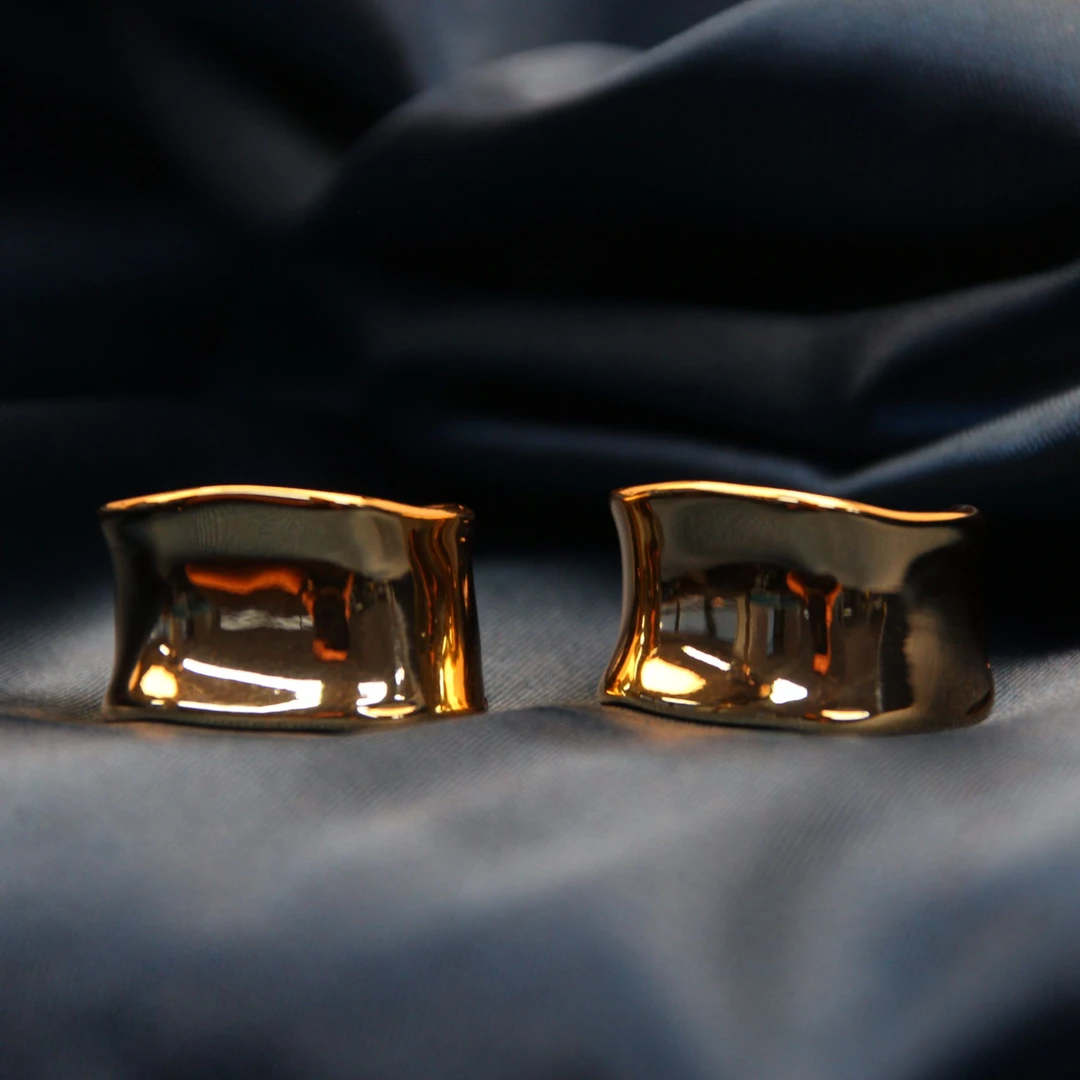 铜合金无非金属耳饰 284 纯色大气朋克风经典设计师款耳饰