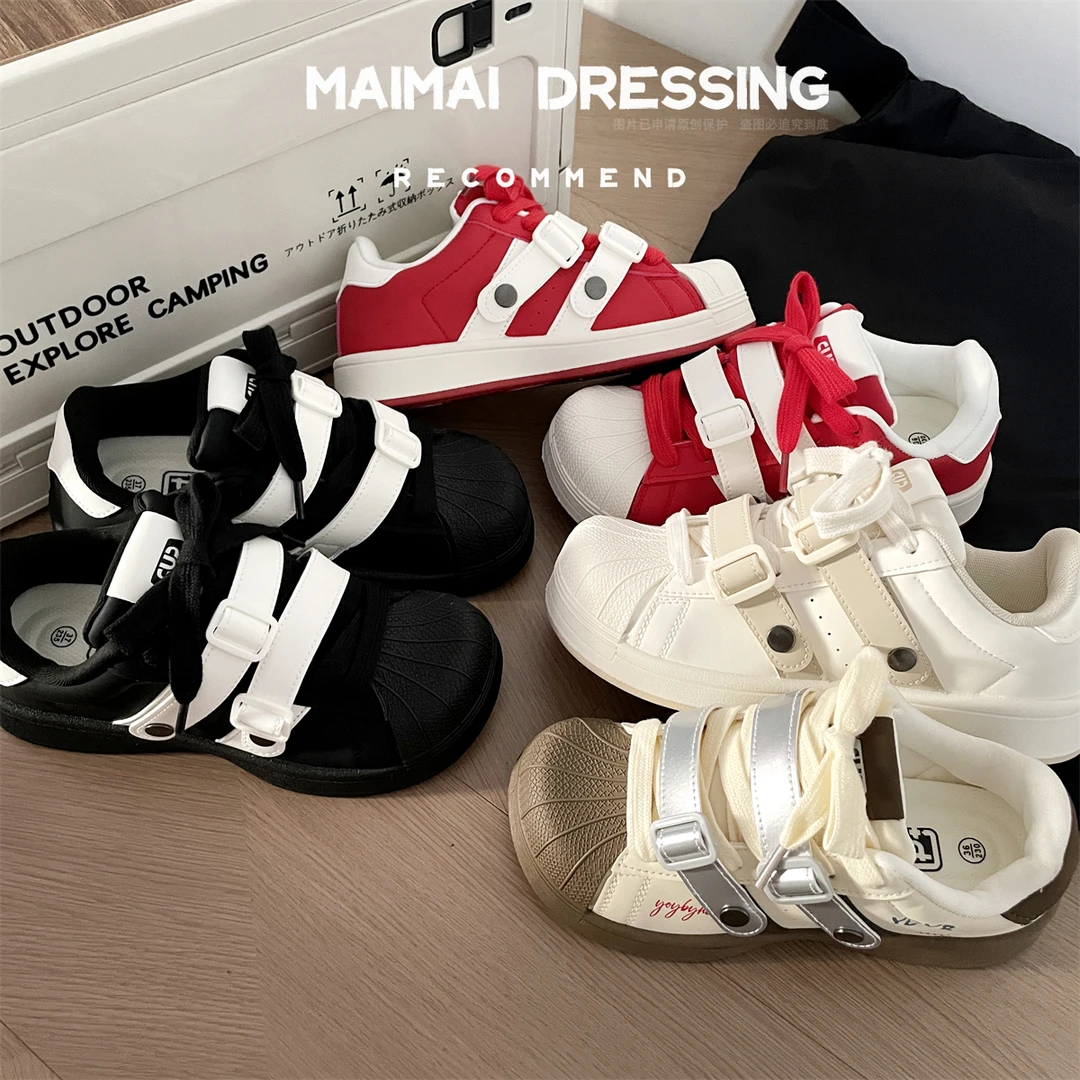 MAIM·【小众贝壳头~超洋气】2025年秋季新品软底休闲板鞋百搭女鞋