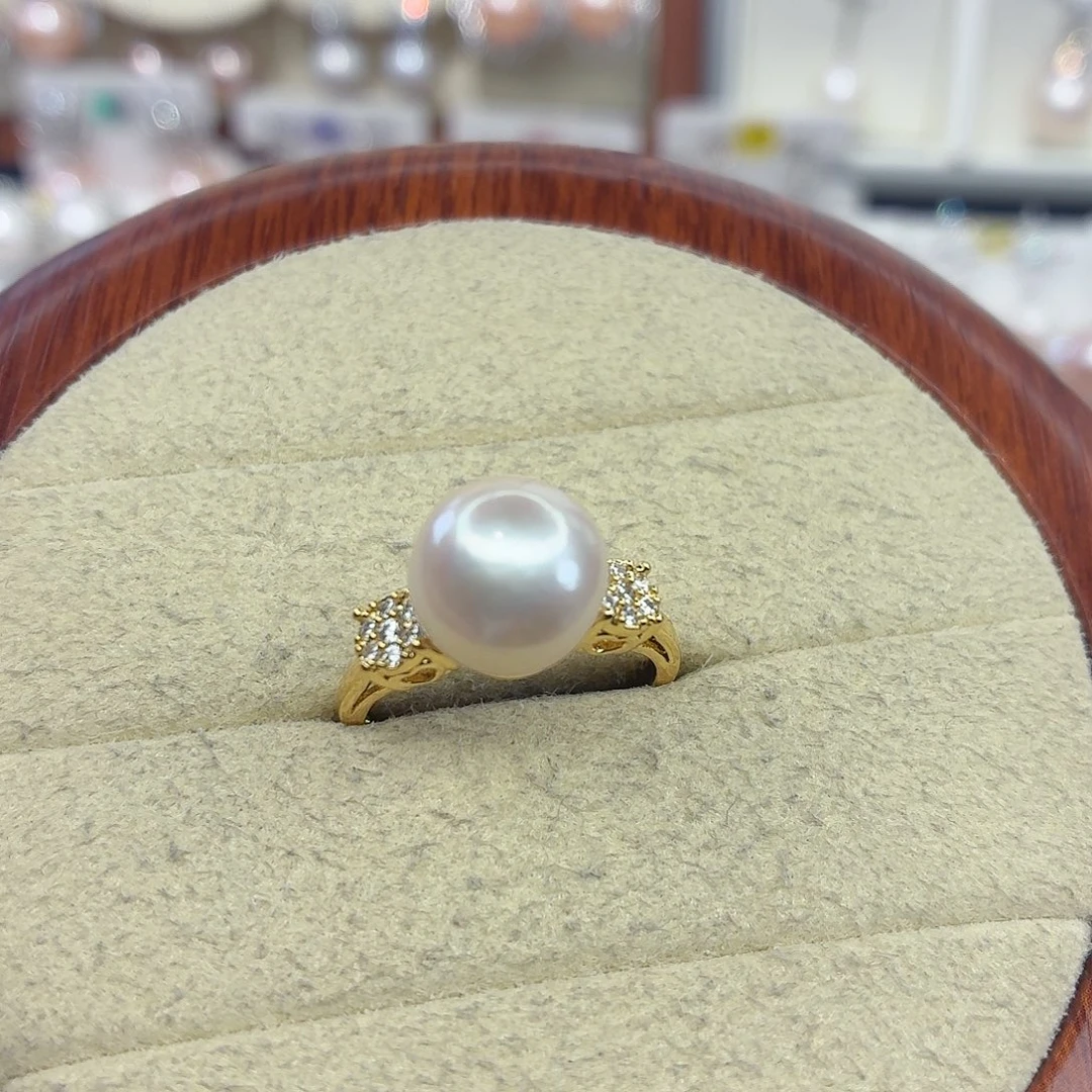 淡水珍珠合金戒指