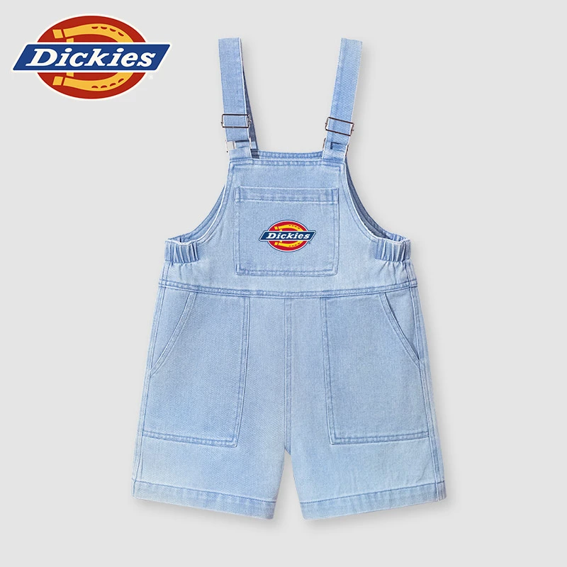 Dickies童装儿童裤子夏季男童2025新款时尚短裤小女孩牛仔背带裤