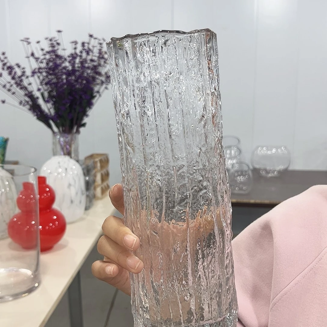 25岩石明水晶玻璃花瓶