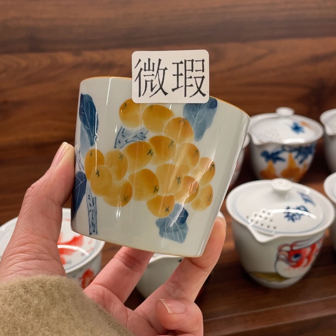 微瑕釉下彩纯手绘