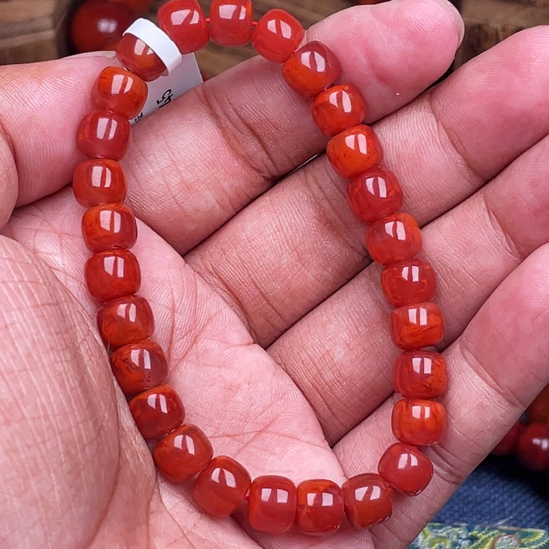南红玛瑙未镶嵌手链南红瓦西卡8老型