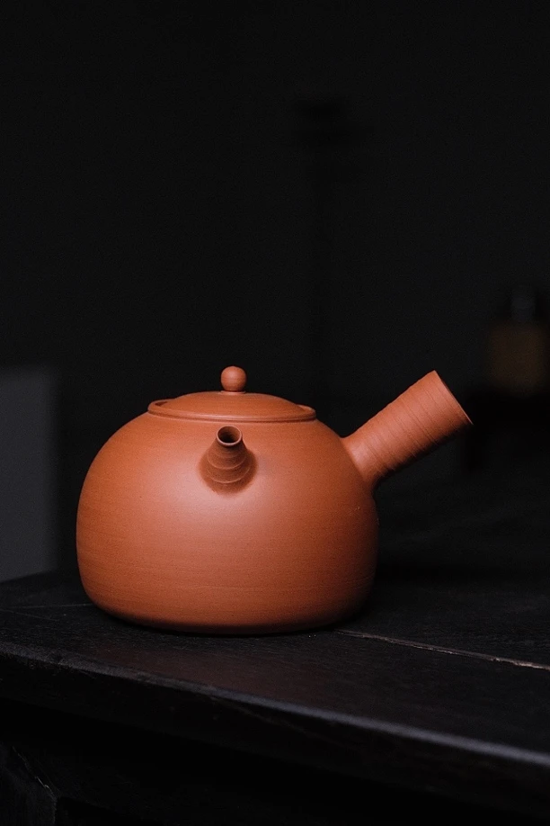 【小崔的茶事】水木纯手工侧把砂铫壶炭炉薄胎玉书煨煮水壶530cc