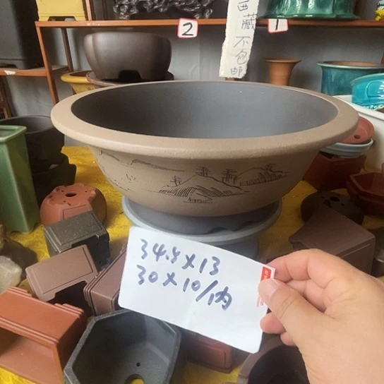 宜兴紫砂花盆一个