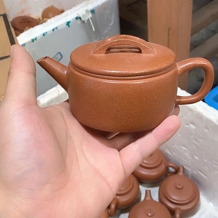 茶壶紫砂微瑕周开放红降坡汉瓦