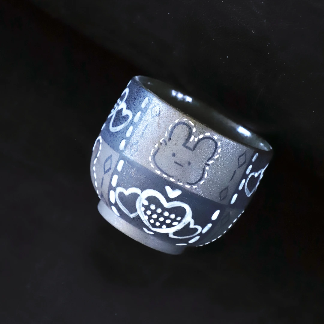 景德镇原创手工陶瓷卡通兔子杯子