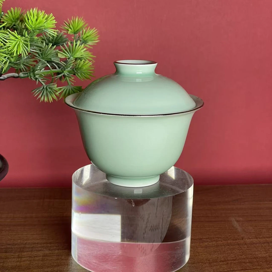 雨溪 雨过天青盖碗 10535