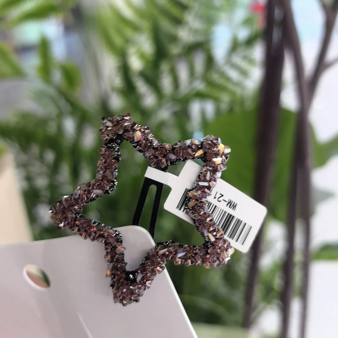 原创精品霞光色满钻五角星BB夹WM-211