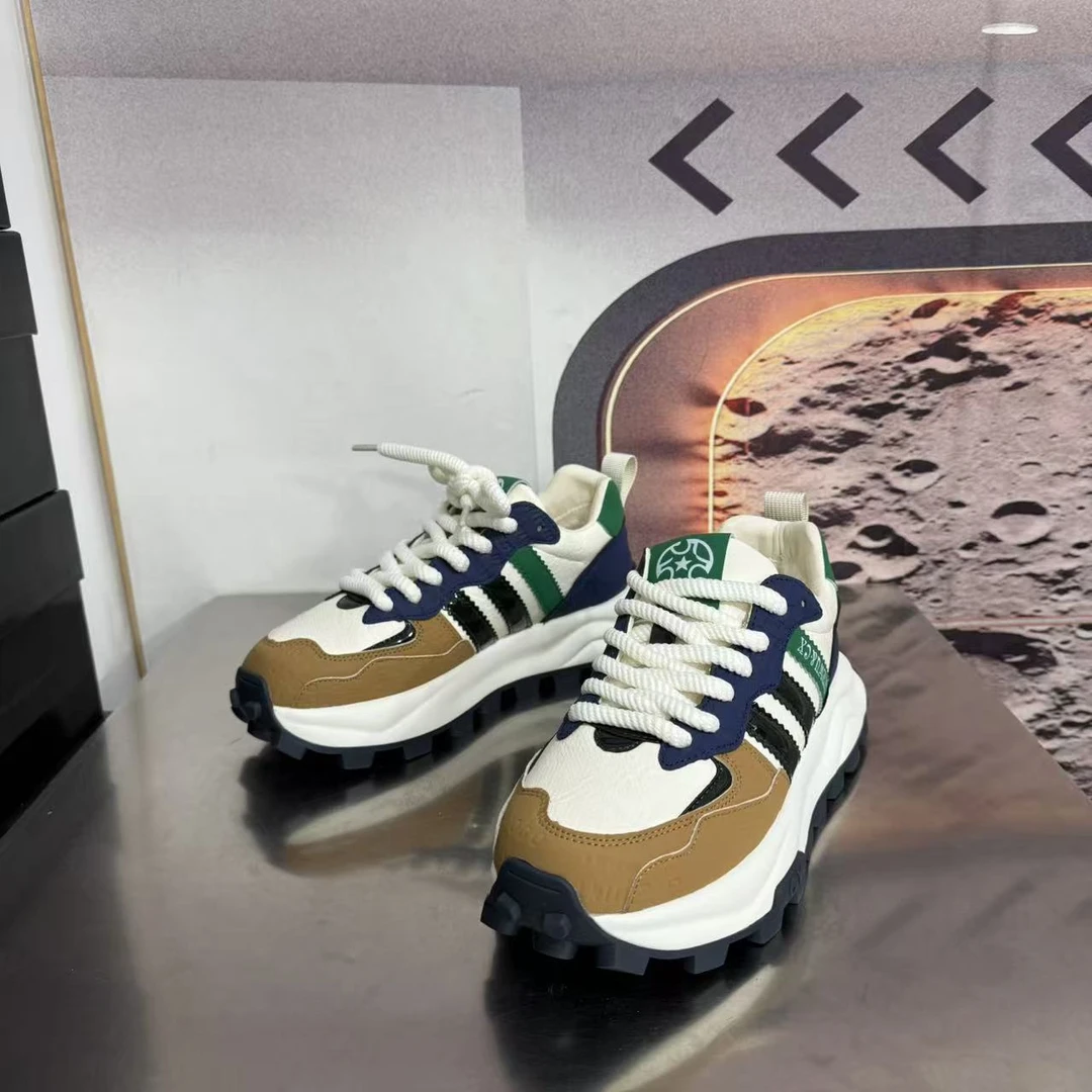 888-86四季单里新款2025圆头系带经典休闲板鞋男款时尚鞋潮鞋男