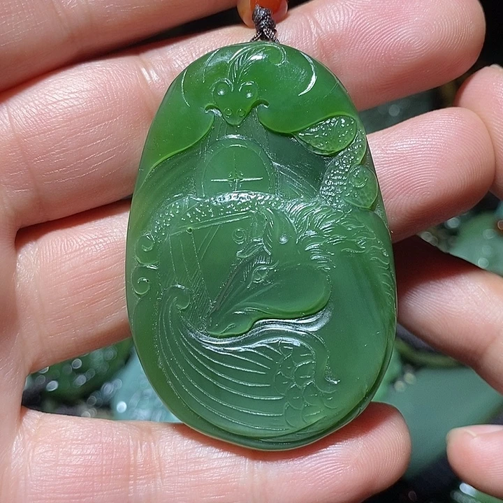 和田玉未镶嵌吊坠(不含链)