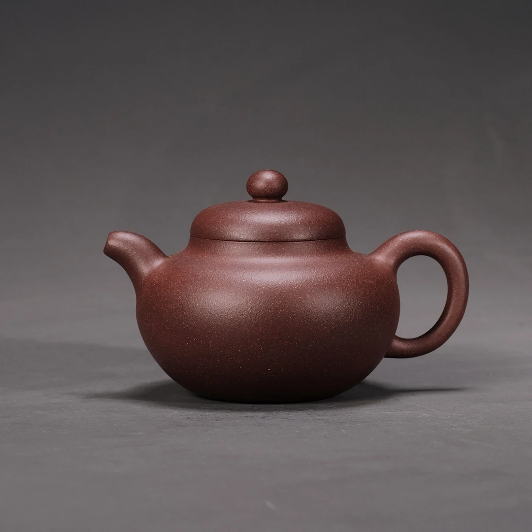 【宜子孙】柿圆壶.紫泥.容量160cc泡茶壶紫砂壶紫砂家用茶具