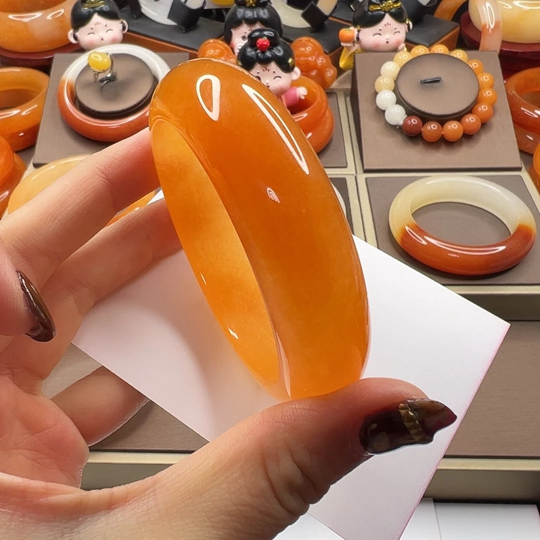 石英质玉（黄龙玉）未镶嵌手镯55.6